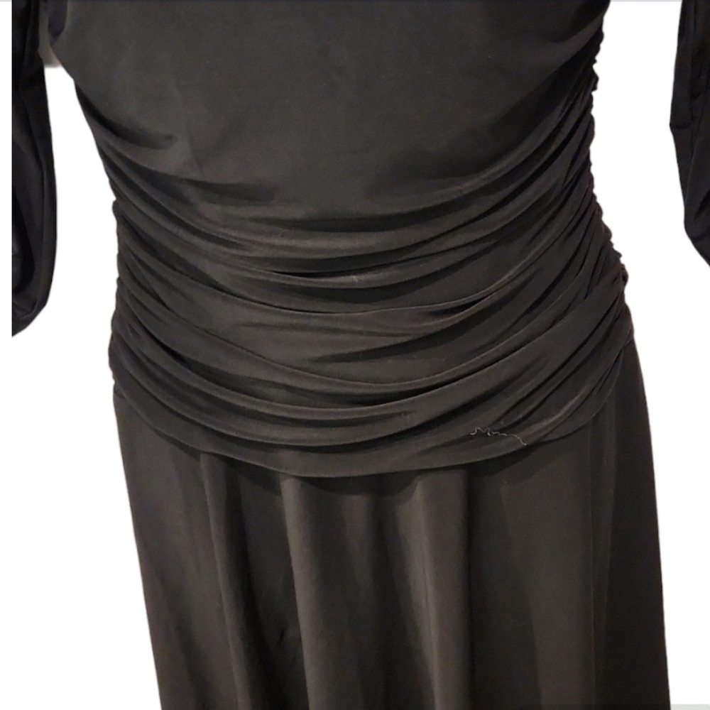 Lauren Ralph Lauren Little Black Dress Square Neck Ruched - Picture 3 of 6